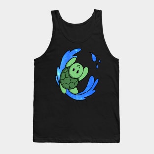 Turtle's Sparkly Wave Tank Top